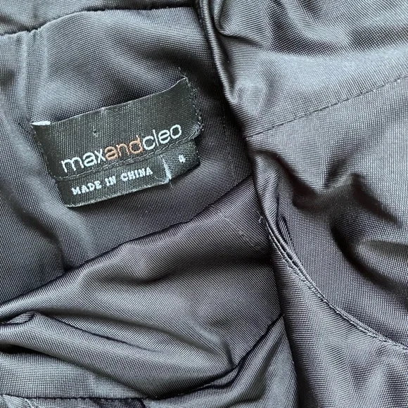 Max and Cleo Black A-Line Midi Dress Size 4 EUC - Picture 9 of 15